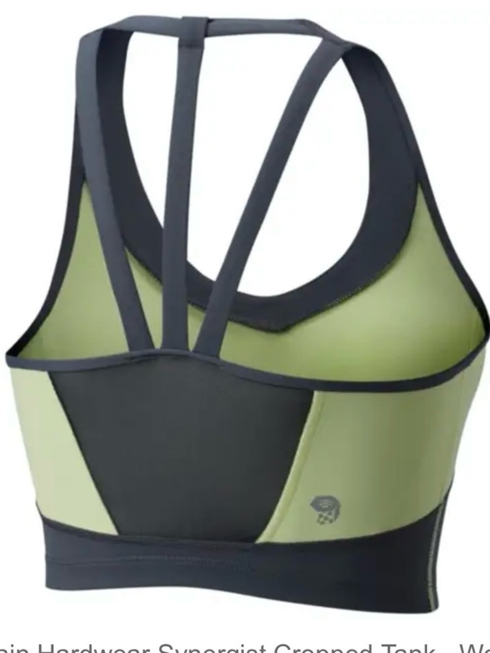 NWT Mountain Hardwear Synergist Performance Tank Light Green and Charcoal - Picture 2 of 3